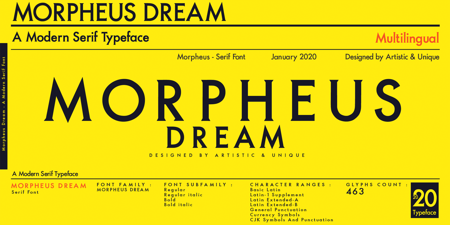 Пример шрифта Morpheus Dream #15